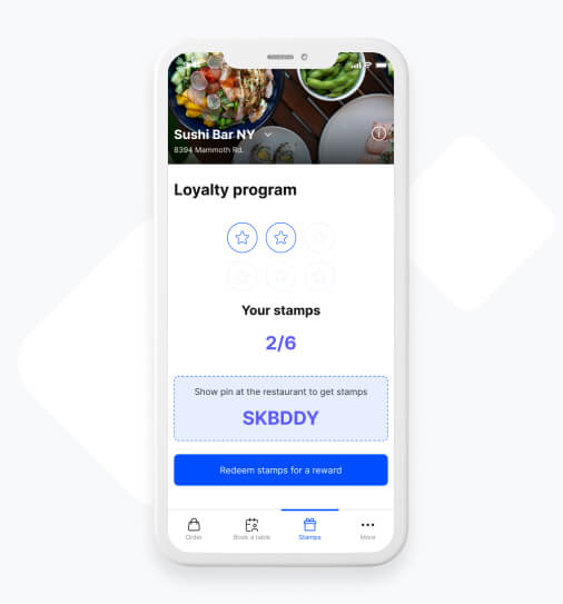 restaurant marketing tools and software - restaurant loyalty program - example photo