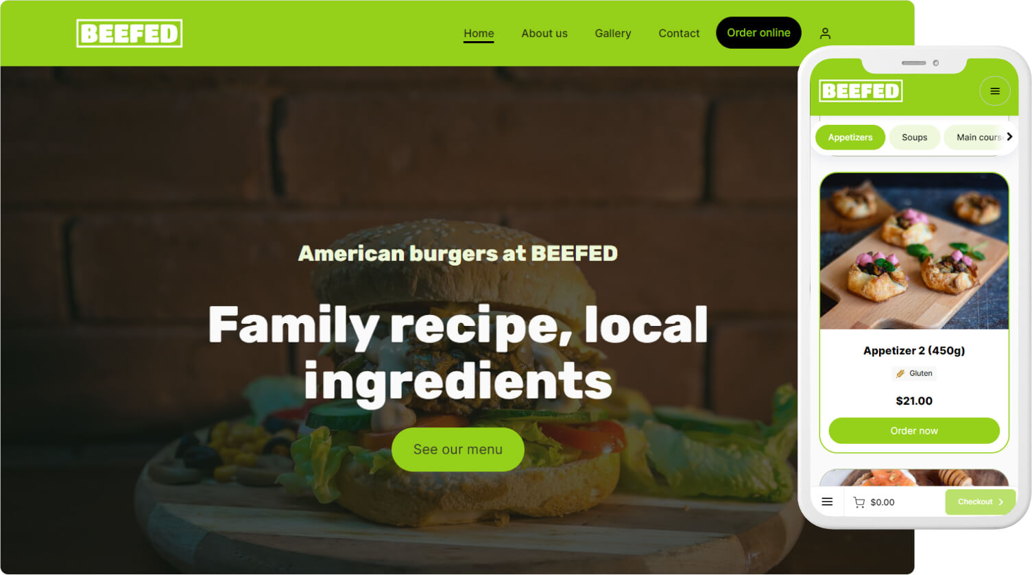 Beefed website template