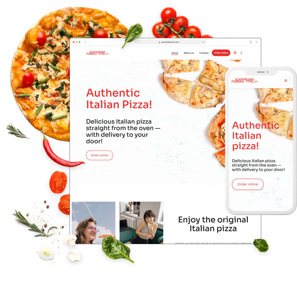 ChowNow competitors Upmenu mobile template