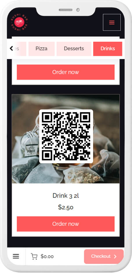 qr code menu example - examples of menus