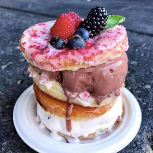 Doughnut Ice Cream Sandwich