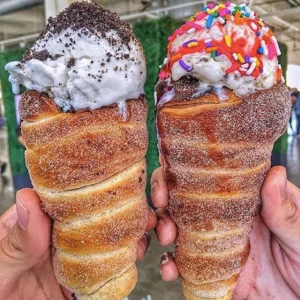 Ice Cream Stuffed in Chimney Cakes